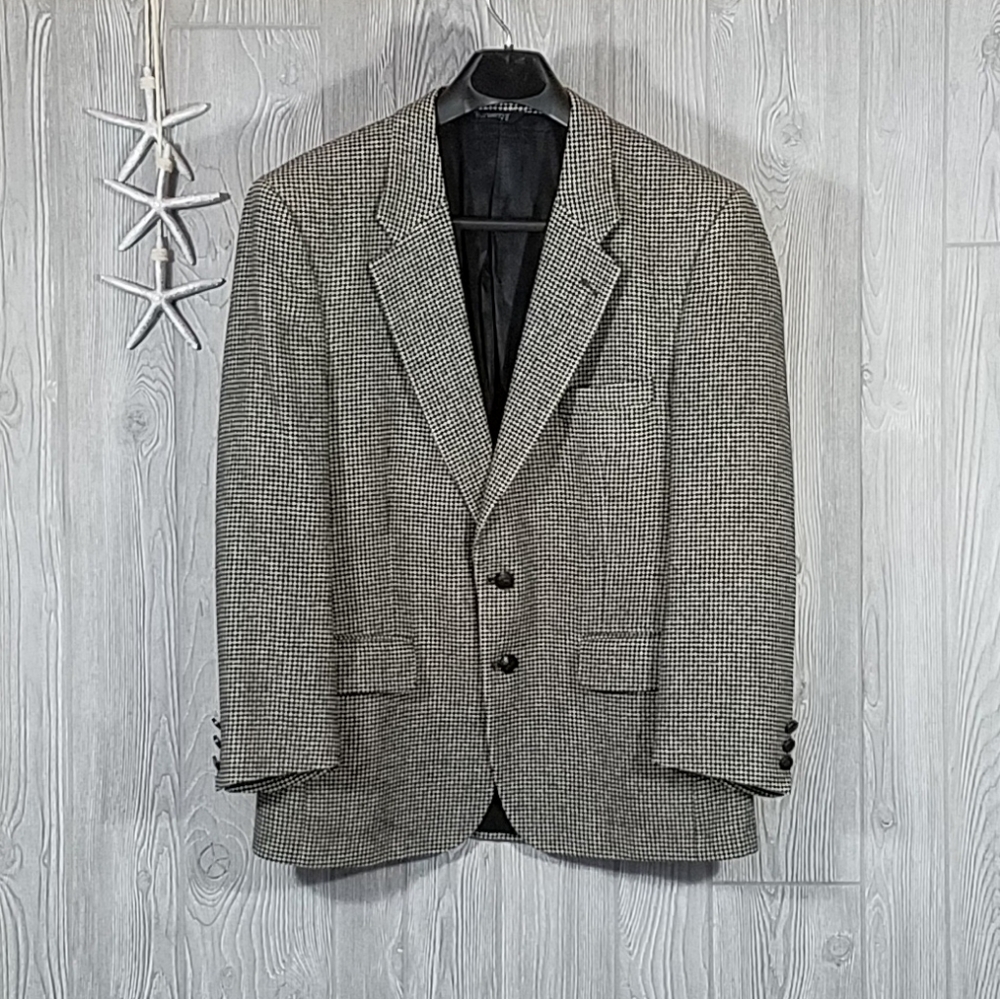 Burberry's Camel Hair Herringbone Jacket Blazer 40